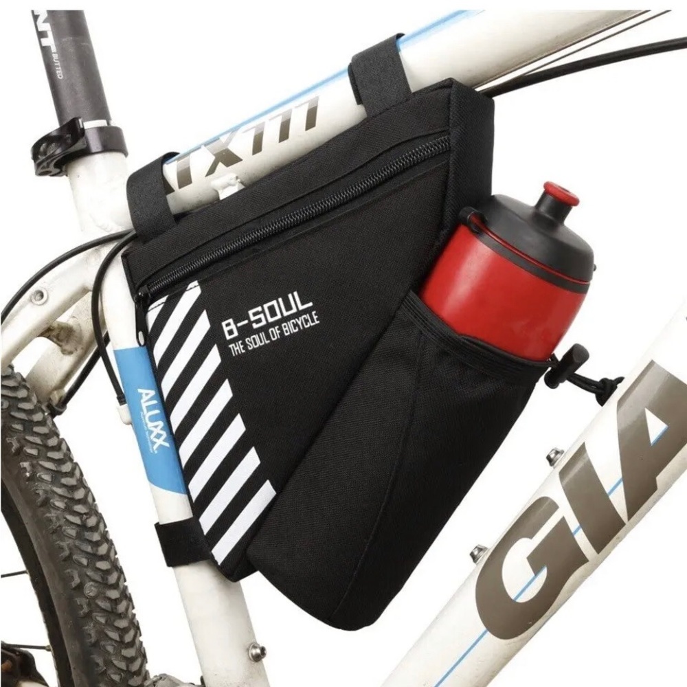 NEW B-SOUL Black Waterproof Bicycle Front Top Tube Pouch Triangle Bike Frame Bag